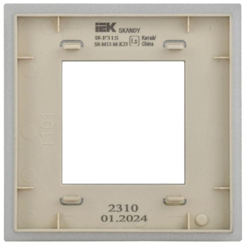Рамка 1-м SKANDY SK-F31S металл серебр. IEK SK-M12-M-K23