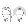 Лампа светодиодная Elementary 6Вт P45 шар 3000К тепл. бел. E27 420лм промо (уп.3шт) GAUSS 53216T