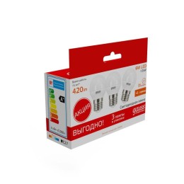 Лампа светодиодная Elementary 6Вт P45 шар 3000К тепл. бел. E27 420лм промо (уп.3шт) GAUSS 53216T
