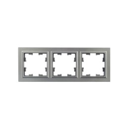 Рамка 3-м BRITE РУ-3-БрС сталь IEK BR-M32-K46