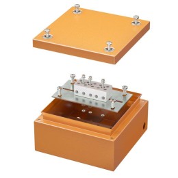 Коробка ответвительная FS 150х150х80мм 5р 450В 20А 10кв.мм с гладкими стенками и клеммн. IP66 сталь.