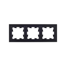 Рамка 3-м BRITE РУ-3-БрЧ черн. IEK BR-M32-K02