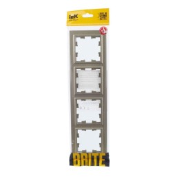 Рамка 4-м BRITE РУ-4-БрШ шампань IEK BR-M42-K37