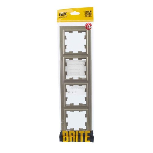 Рамка 4-м BRITE РУ-4-БрШ шампань IEK BR-M42-K37