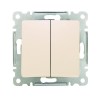 Выключатель 2-кл. СП Lillium IP20 механизм крем. Makel 30010003