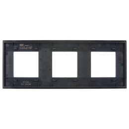 Рамка 3-м SKANDY SK-F33Bl металл черн. IEK SK-M32-M-K02