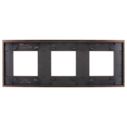Рамка 3-м SKANDY SK-F33Br металл шоколад IEK SK-M32-M-K30