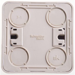 Выключатель кнопочный 1-кл. ОП Этюд 10А IP20 с подсветкой с самовозвратом крем. SchE KA10-002K