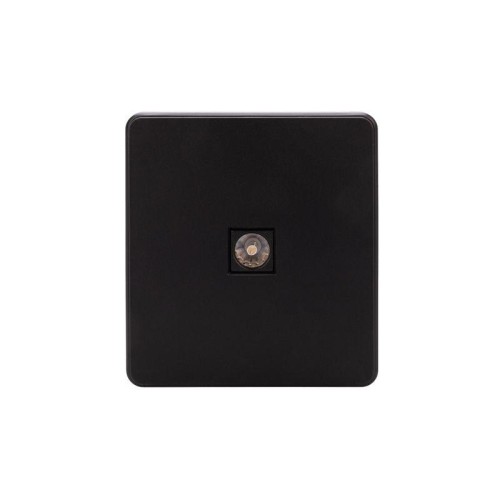 Розетка телевизионная TV СП ROUND MIELE оникс Kranz KR-78-0723-3