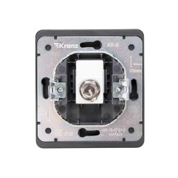 Розетка телевизионная TV СП ROUND MIELE оникс Kranz KR-78-0723-3