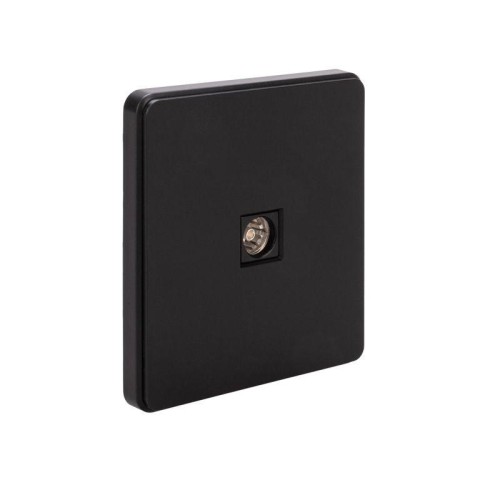 Розетка телевизионная TV СП ROUND MIELE оникс Kranz KR-78-0723-3