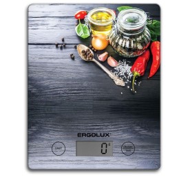 Весы кухонные ELX-SK02-С02 до 5кг 195х142мм черн. специи Ergolux 13601