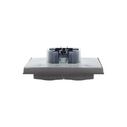 Розетка 2-м СП BRITE РСбш12-3-44-БрС 16А в сборе IP44 с крышкой сталь IEK BR-R26-16-44-K46-F