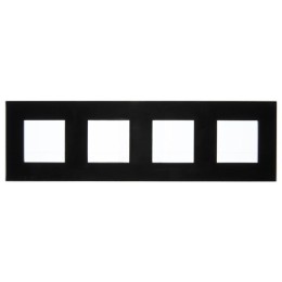 Рамка 4-м SKANDY SK-F24Bl стекло черн. IEK SK-M42-G-K02