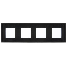 Рамка 4-м SKANDY SK-F24Bl стекло черн. IEK SK-M42-G-K02