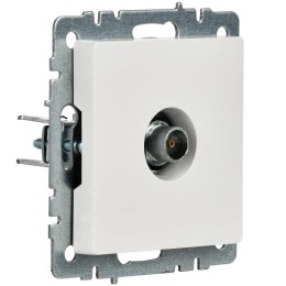 Розетка телевизионная оконечная TV СП Brite РТВ11-0-БрБ механизм бел. IEK BR-A10-O-K01