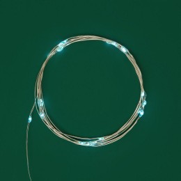 Гирлянда светодиодная "Роса" 2м 20LED бирюз. 2Вт 4.5В IP20 провод прозр. Neon-Night 303-004