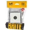 Розетка телевизионная проходная TV СП Brite РТВ10-0-БрБ механизм бел. IEK BR-A10-P-K01