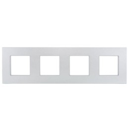 Рамка 4-м SKANDY SK-F34S металл серебр. IEK SK-M42-M-K23