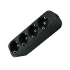 Колодка 4 гнезда с/з MGP2151 черн. Makel MGP2151