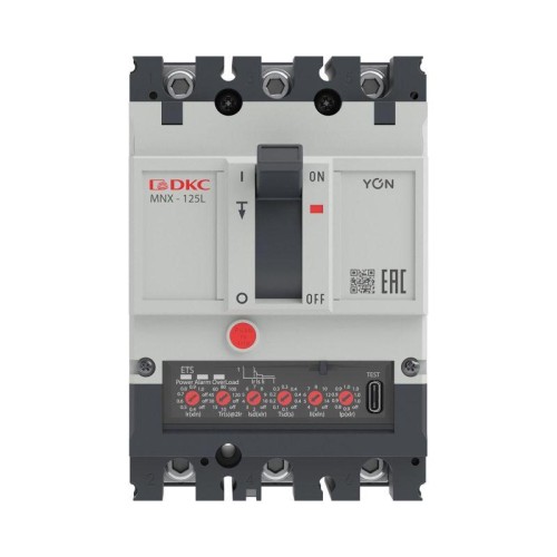 Выключатель автоматический в литом корпусе YON pro MNX125L 3P 125А 70кА при AC415V расц. ETS YON MNX