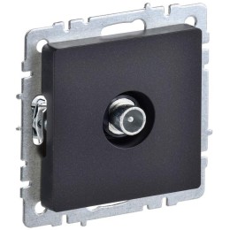Розетка телевизионная проходная TV СП Brite РТВ10-0-БрЧ механизм черн. IEK BR-A10-P-K02