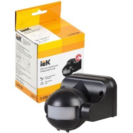 Детектор движения ДД 009 1100Вт угол обз. 180град. дальн. 12м IP44 черн. IEK LDD10-009-1100-002