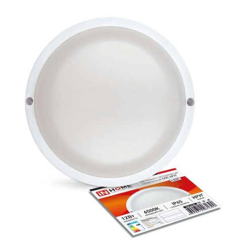 Светильник светодиодный СПП-КРУГ 12Вт 6500К IP65 960лм 230В герметичный IN HOME 4690612031392