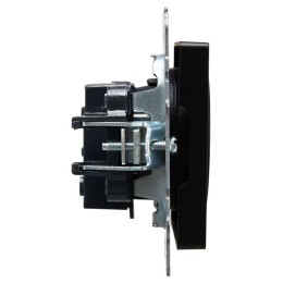 Розетка BRITE РС10-1-0-БрЧ 10А без заземл. без защ. шторок механизм черн. IEK BR-R10-10-K02