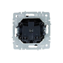 Розетка BRITE РС10-1-0-БрЧ 10А без заземл. без защ. шторок механизм черн. IEK BR-R10-10-K02