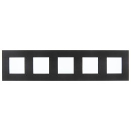Рамка 5-м SKANDY SK-F35Bl металл черн. IEK SK-M52-M-K02