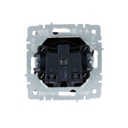 Розетка BRITE РС10-1-0-БрШ 10А без заземл. без защ. шторок механизм шампань IEK BR-R10-10-K37