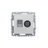 Розетка компьютерная + телевизионная 2-м Brite РТВ/РК12-БрА RJ45 кат.5E + TV механизм алюм. IEK BR-A