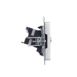 Розетка компьютерная + телевизионная 2-м Brite РТВ/РК12-БрА RJ45 кат.5E + TV механизм алюм. IEK BR-A