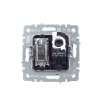 Розетка компьютерная + телевизионная 2-м Brite РТВ/РК12-БрА RJ45 кат.5E + TV механизм алюм. IEK BR-A