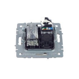 Розетка компьютерная + телевизионная 2-м Brite РТВ/РК12-БрА RJ45 кат.5E + TV механизм алюм. IEK BR-A