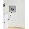 Розетка компьютерная + телевизионная 2-м Brite РТВ/РК12-БрА RJ45 кат.5E + TV механизм алюм. IEK BR-A