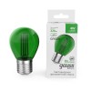 Лампа светодиодная филаментная Basic Filament 4Вт Шар Е27 220лм green GAUSS 10512042-G