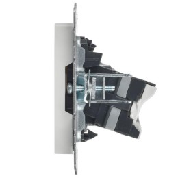 Розетка компьютерная + телевизионная 2-м Brite РТВ/РК12-БрБ RJ45 кат.5E + TV механизм бел. IEK BR-AK