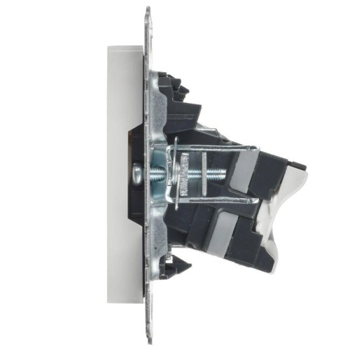 Розетка компьютерная + телевизионная 2-м Brite РТВ/РК12-БрБ RJ45 кат.5E + TV механизм бел. IEK BR-AK