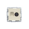 Розетка компьютерная + телевизионная 2-м Brite РТВ/РК12-БрКр RJ45 кат.5E + TV механизм беж. IEK BR-A