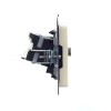 Розетка компьютерная + телевизионная 2-м Brite РТВ/РК12-БрКр RJ45 кат.5E + TV механизм беж. IEK BR-A