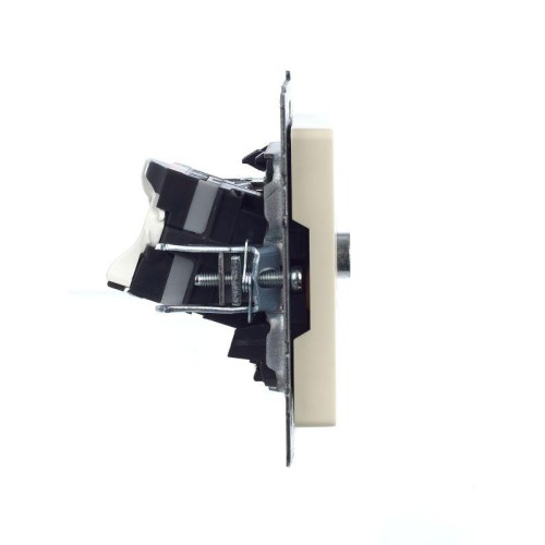 Розетка компьютерная + телевизионная 2-м Brite РТВ/РК12-БрКр RJ45 кат.5E + TV механизм беж. IEK BR-A