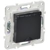 Розетка 1-м SKANDY 16А IP44 с заземл. защ. шторки с крышкой SK-R11Bl черн. IEK SK-R16-16-44-K02