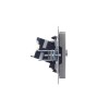 Розетка компьютерная + телевизионная 2-м Brite РТВ/РК12-БрС RJ45 кат.5E + TV механизм сталь IEK BR-A