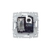 Розетка компьютерная + телевизионная 2-м Brite РТВ/РК12-БрС RJ45 кат.5E + TV механизм сталь IEK BR-A