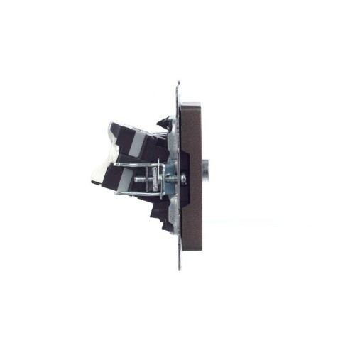 Розетка компьютерная + телевизионная 2-м Brite РТВ/РК12-БрТБ RJ45 кат.5E + TV механизм бронза IEK BR
