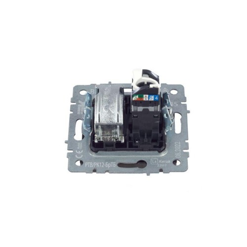 Розетка компьютерная + телевизионная 2-м Brite РТВ/РК12-БрТБ RJ45 кат.5E + TV механизм бронза IEK BR