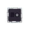 Розетка компьютерная + телевизионная 2-м Brite РТВ/РК12-БрЧ RJ45 кат.5E + TV механизм черн. IEK BR-A