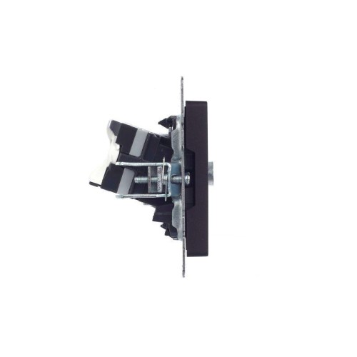 Розетка компьютерная + телевизионная 2-м Brite РТВ/РК12-БрЧ RJ45 кат.5E + TV механизм черн. IEK BR-A
